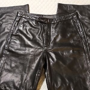 Banana Republic Black Leather Pants, Size 6